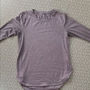 Athleta Heathered Purple Long Sleeve Top